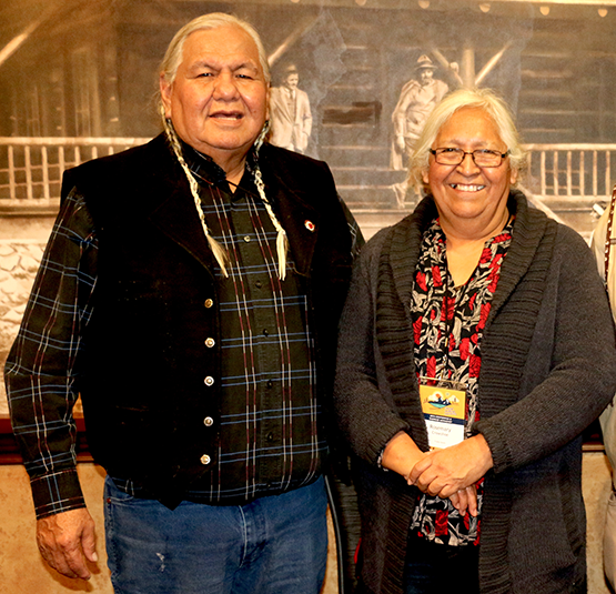 Piikani Elder and spiritual advisor Reg Crowshoe and Rose Crowshoe  