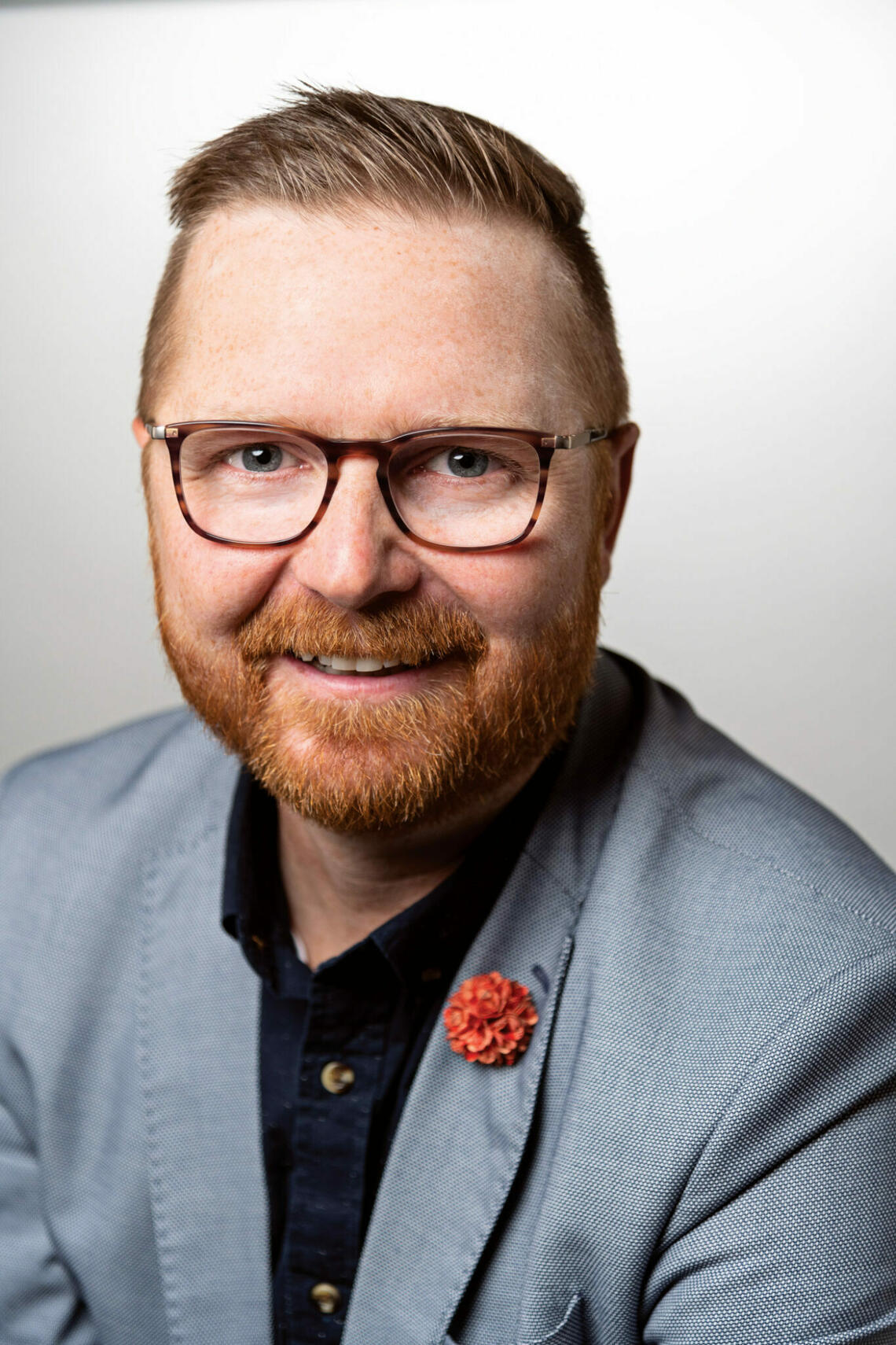 A man wearing a suit jacket