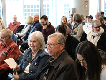 The audience anticipates the start of the 3MT talks.