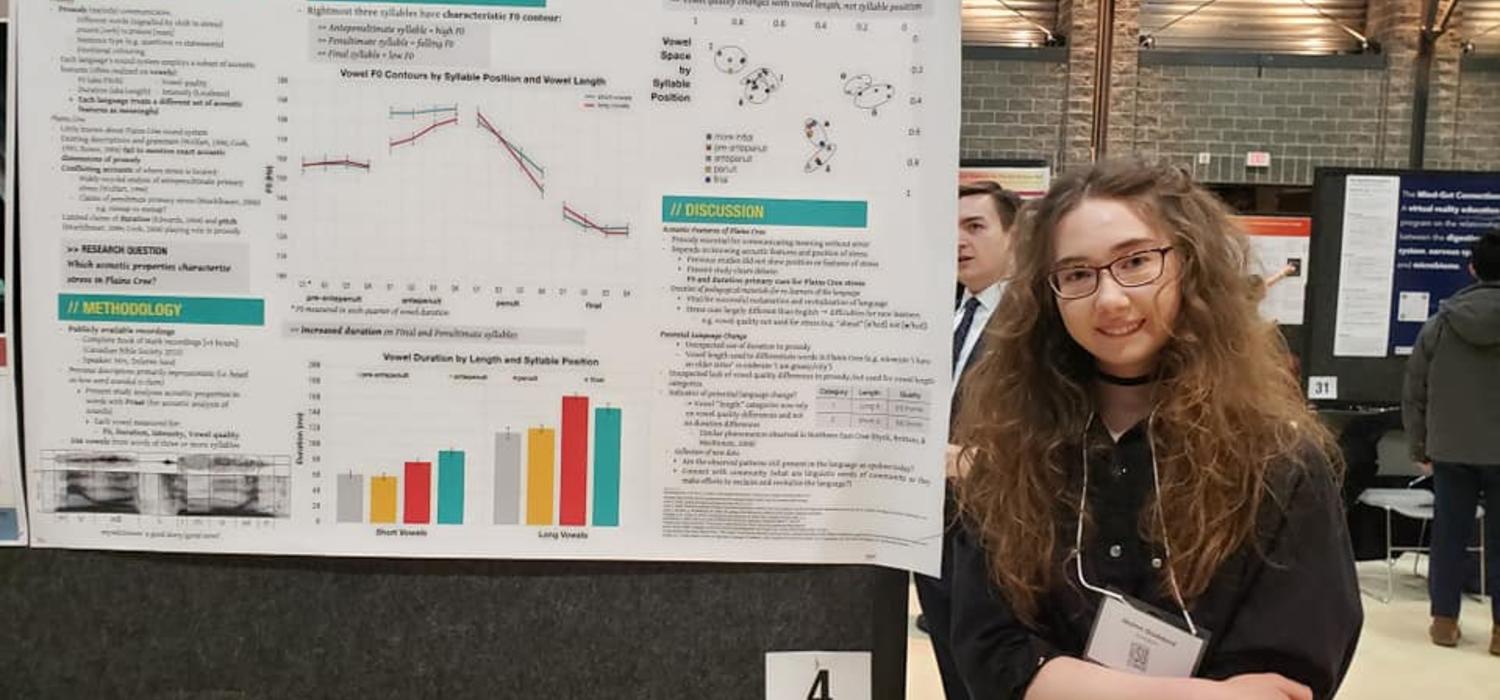 Quinn Goddard at the Students’ Union Undergraduate Research Symposium