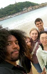 Jordan and Darby selfie by beach