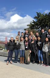 Silicon Valley Discovery Tour group visits the Golden Gate Bridge in San Francisco, California. Photo by Jenn Delconte