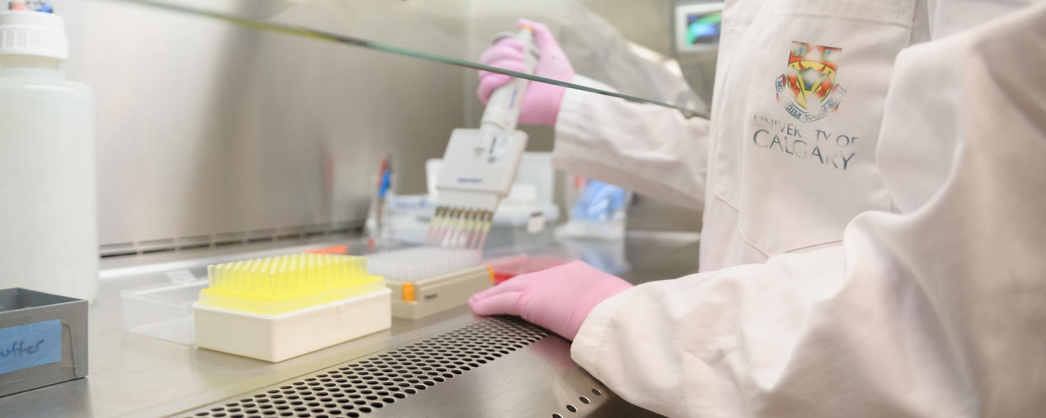 pipetting in fume hood