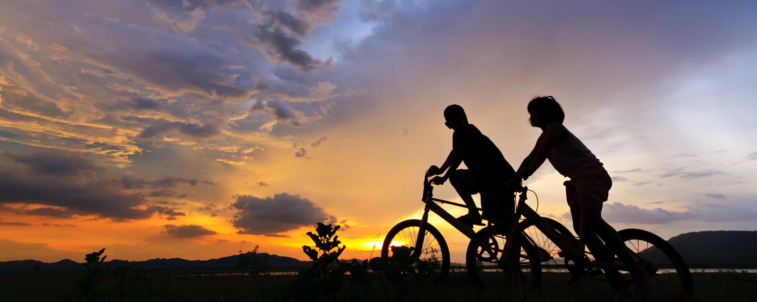 riding bikes