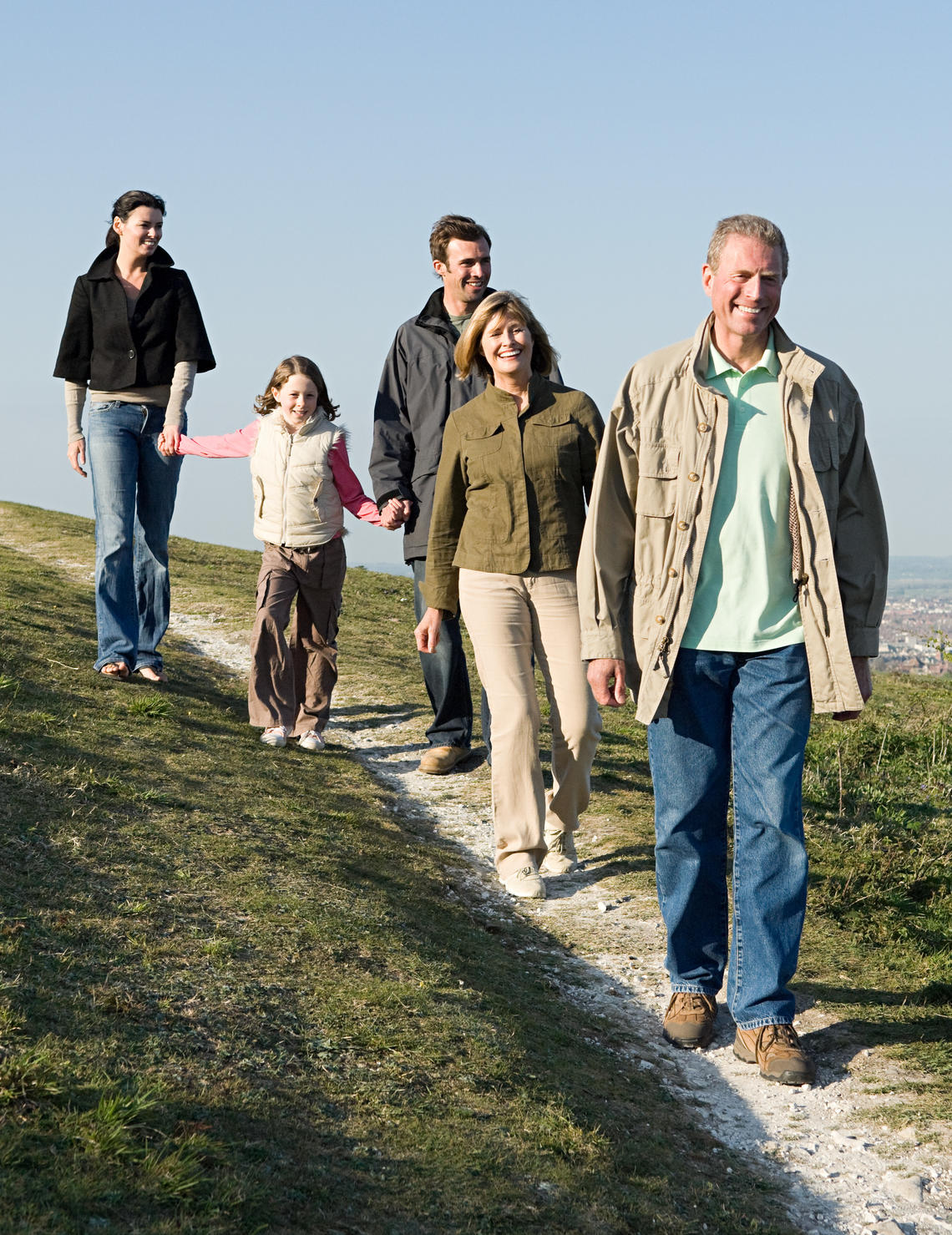 walking family