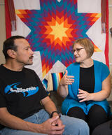 Cheryl Barnabe and patient