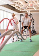 Heather and Michael Giuffre at the gym
