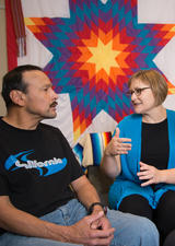 Cheryl Barnabe and patient