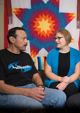 Cheryl Barnabe and patient